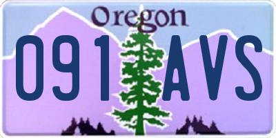 OR license plate 091AVS