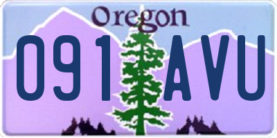 OR license plate 091AVU