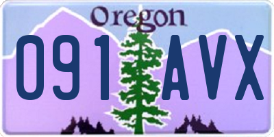 OR license plate 091AVX