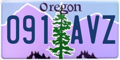 OR license plate 091AVZ