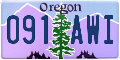 OR license plate 091AWI