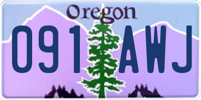 OR license plate 091AWJ