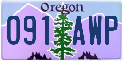 OR license plate 091AWP