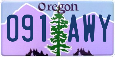 OR license plate 091AWY