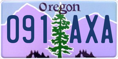 OR license plate 091AXA