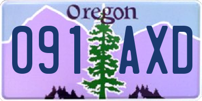 OR license plate 091AXD