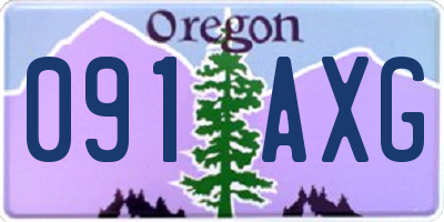 OR license plate 091AXG