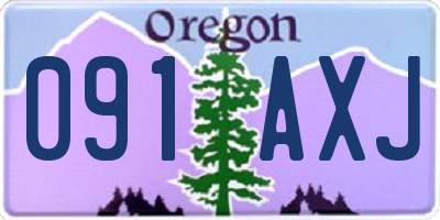 OR license plate 091AXJ