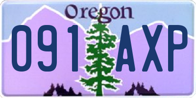 OR license plate 091AXP
