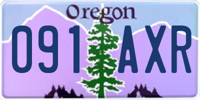 OR license plate 091AXR