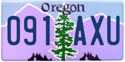 OR license plate 091AXU