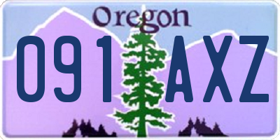 OR license plate 091AXZ