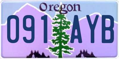 OR license plate 091AYB