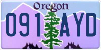 OR license plate 091AYD