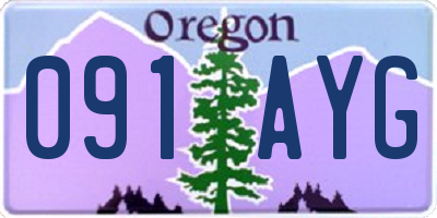 OR license plate 091AYG