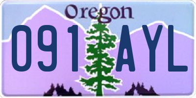 OR license plate 091AYL