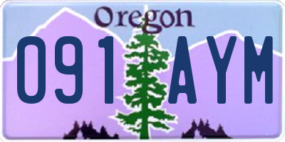 OR license plate 091AYM