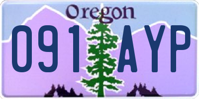 OR license plate 091AYP
