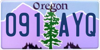 OR license plate 091AYQ