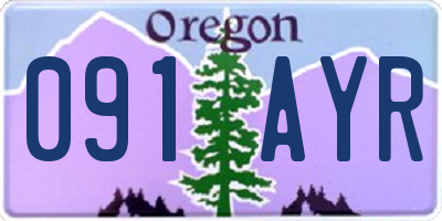 OR license plate 091AYR