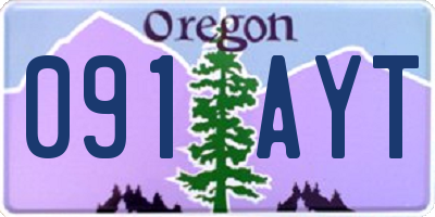 OR license plate 091AYT