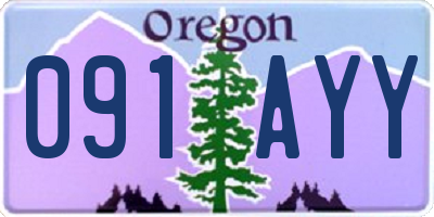 OR license plate 091AYY