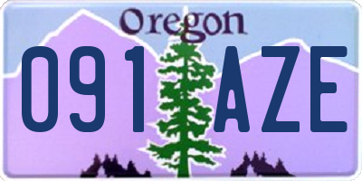 OR license plate 091AZE