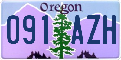 OR license plate 091AZH