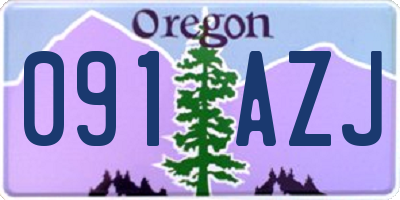 OR license plate 091AZJ