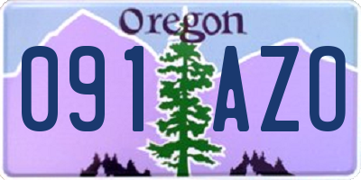 OR license plate 091AZO