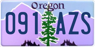 OR license plate 091AZS