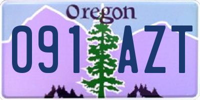OR license plate 091AZT