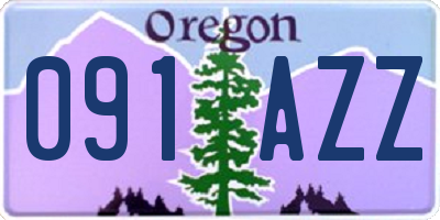 OR license plate 091AZZ