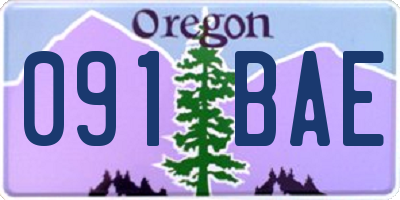 OR license plate 091BAE
