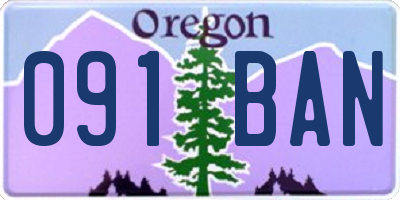 OR license plate 091BAN