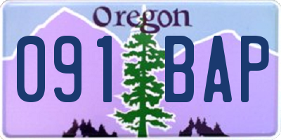 OR license plate 091BAP