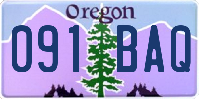 OR license plate 091BAQ