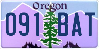 OR license plate 091BAT