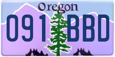 OR license plate 091BBD