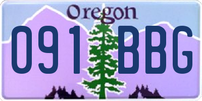 OR license plate 091BBG