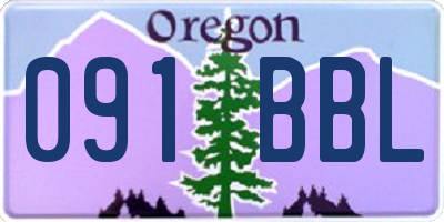OR license plate 091BBL
