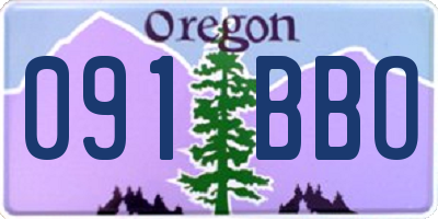 OR license plate 091BBO
