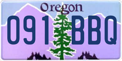 OR license plate 091BBQ