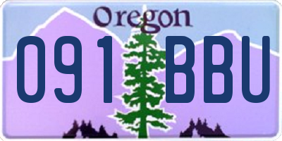 OR license plate 091BBU