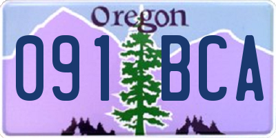 OR license plate 091BCA