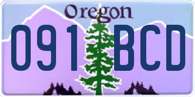 OR license plate 091BCD