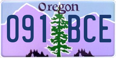 OR license plate 091BCE