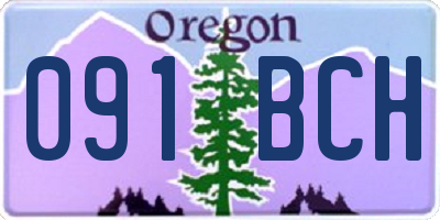 OR license plate 091BCH