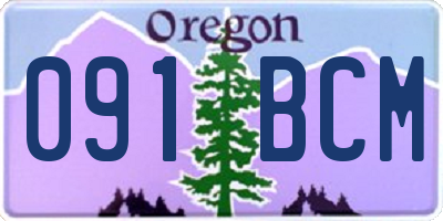OR license plate 091BCM