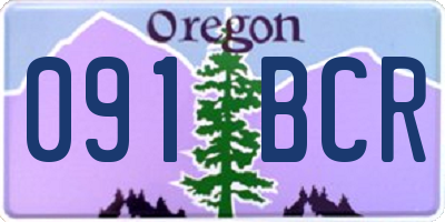 OR license plate 091BCR